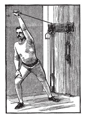 Bu görüntüde ok yönünü gıda dolaşım Mısır, vintage çizgi çizme veya oyma illüstrasyon gösterir..