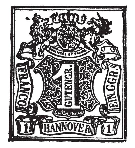 Hannover Gutengr Stempel 1850 Een Franse Term Die Verwijst Naar — Stockvector