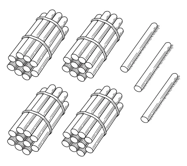 Questa Scheda Conteggio Stick Art Esso Illustrazione Bastoni Sulla Scheda — Vettoriale Stock