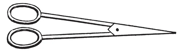 Иллюстрация Представляет Собой Обрезку Ножниц Которая Долго Обрабатывается Острые Винтажные — стоковый вектор