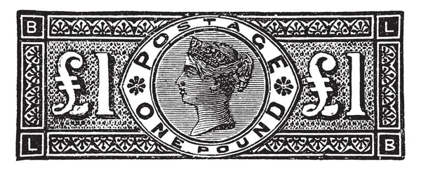Esta Imagem Representa Grã Bretanha Irlanda Selo Libra 1883 1884 — Vetor de Stock