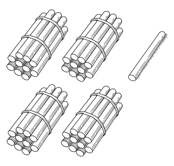 Questa Scheda Conteggio Stick Art Esso Illustrazione Bastoni Sulla Scheda — Vettoriale Stock