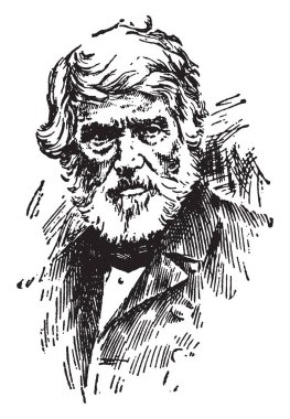 Thomas Carlyle, 1795-1881, İskoç aydınlanmasının filozofu, hiciv yazar, denemeci, tarihçi ve öğretmen, ünlü Carlyle daire ve ikinci dereceden denklemler matematik, vintage çizgi çizme veya oyma resimde kullanılan yöntemi olduğunu