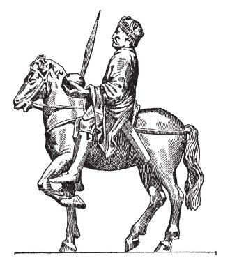 Gösterilen onikinci Megaspore oluşumu aşaması, vintage çizgi çizme veya illüstrasyon oyma bir resim.