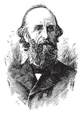 Lyman Abbott, 1835-1922, o bir Amerikalı yazar, editör ve Congregationalist teolog, vintage çizgi çizme veya oyma illüstrasyon yapıldı.