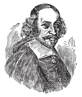 Kardinal Jules Mazarin, 1602-1661, o bir İtalyan Kardinal, diplomat ve politikacı, vintage çizgi çizme veya oyma illüstrasyon yapıldı.