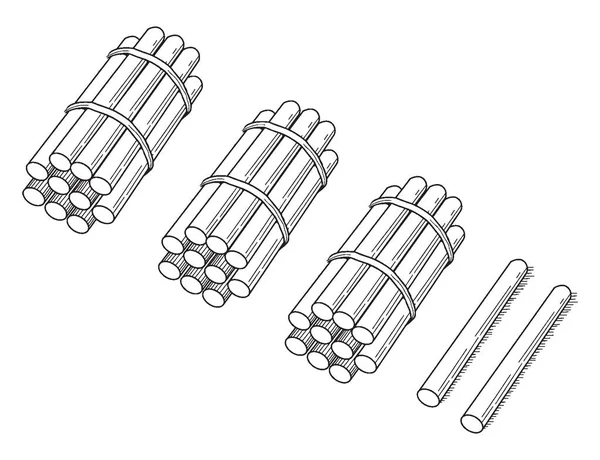 Esta Carta Contagem Tem Arte Stick Nele Sticks Ilustração Está — Vetor de Stock