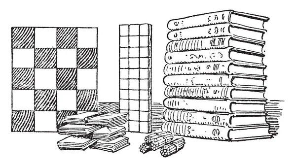 Ilustracja Reprezentuje Funkcji Drukarnia Gutenberg Vintage Rysowania Linii Lub Grawerowanie — Wektor stockowy