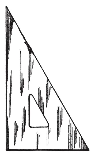 Triángulo Grados Como Madera Caucho Celuloide Acero Menos Lado Del — Archivo Imágenes Vectoriales