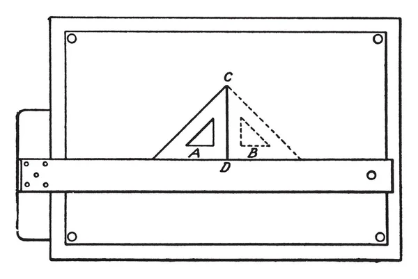 Essai Triangles Pour Tester Précision Degrés Combinaisons Côtés Congrus Crayon — Image vectorielle