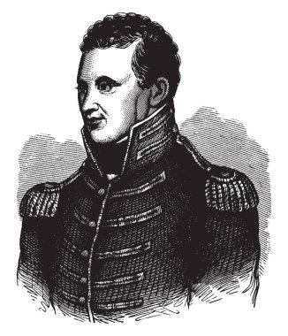 Zebulon Montgomery Pike, 1779-1813, o bir Amerikan Tuğgeneral ve explorer, vintage çizgi çizme veya oyma illüstrasyon yapıldı.