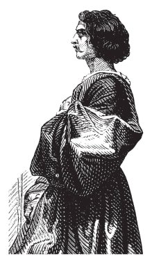 Giorgione, c. 1477-1510, o bir İtalyan Venedik okul Yüksek Rönesans Venedik, vintage çizgi çizme veya oyma illüstrasyon ressam