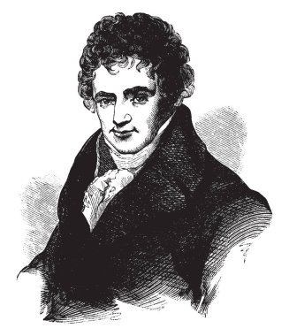 Robert Fulton, 1765-1815, o bir Amerikan mühendis ve mucit, Kuzey nehir vapur, Claremont, vintage çizgi çizme veya oyma illüstrasyon denilen ilk ticari olarak başarılı vapur geliştirmek için ünlü yapıldı.