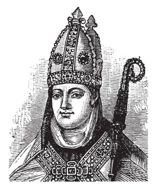 Wykeham William, 1320-1404, Winchester Piskoposu ve yılları arasında İngiltere'de, vintage çizgi çizme veya oyma illüstrasyon biriydi