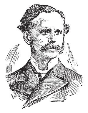 Henry Drummond, 1851-1897, o bir İskoç evangelist, biyolog, yazar ve öğretim görevlisi, vintage çizgi çizme veya oyma illüstrasyon yapıldı.