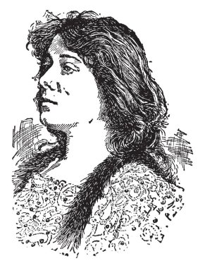 Julia Marlowe, 1865-1950, o, William Shakespeare, vintage çizgi çizme veya oyma illüstrasyon onun yorumlarını için ünlü ABD'li sinema oyuncusu