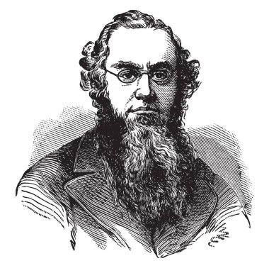 Edwin Mcmasters Stanton, o 1814-1869, oldu bir Amerikalı bir avukat, politikacı, çizim veya şekil oyma savaş ve ABD Adalet Bakanı, vintage çizgi Sekreteri
