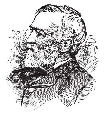 Andrew Carnegie, 1835-1919, bir İskoç asıllı ABD'li sanayici ve Amerika Birleşik Devletleri ve Britanya İmparatorluğu önde gelen hayırsever biriydi; Vintage çizgi çizme veya illüstrasyon oyma