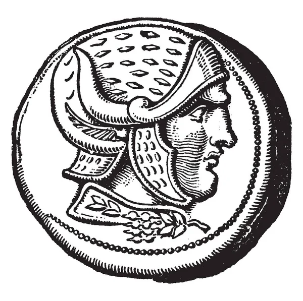 Esta Imagen Tetradrachm Esta Una Moneda Griega Antigua Esa Una — Archivo Imágenes Vectoriales