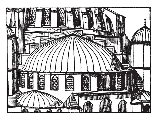 Suleimani Mosqueapse Constantinopel Koepel Irak Midden Oosten Architectuur Halve Koepel — Stockvector