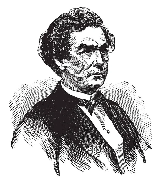 Richard Yates 1818 1873 Foi Político Americano Governador Estado Illinois — Vetor de Stock