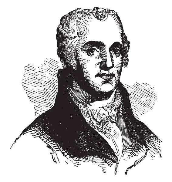 Joel Barlow, 1754-1812, bir Amerikalı şair, diplomat ve politikacı, vintage çizgi çizme veya oyma illüstrasyon yapıldı.