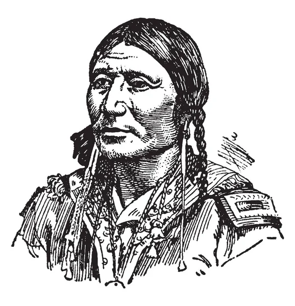 Black Hawk 1767 1838 Był Lider Zespołu Wojownik Sauk Indian — Wektor stockowy