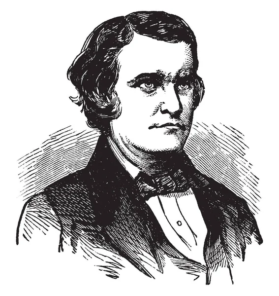 John Cabell Breckenridge 1821 1875 Hij Een Amerikaanse Advocaat Politicus — Stockvector