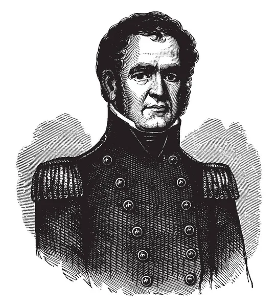 Komodor John Rodgers 1772 1838 Był Starszym Oficerem Marynarki Wojennej — Wektor stockowy