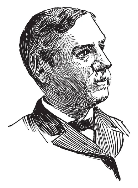 William Pierce Frye, 1830-1911, o Maine eyalet ve Maine, vintage çizgi çizme veya oyma illüstrasyon ABD Senatörü ABD'li siyasetçi yapıldı.