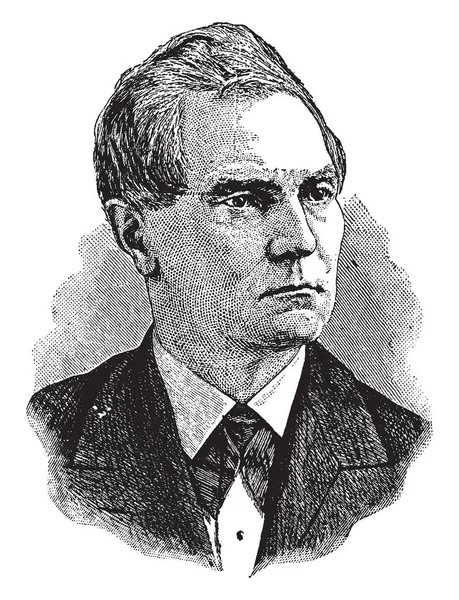 윌리엄 아니하는 1836 1906 지휘관 정치가 기병대 빈티지 드로잉 — 스톡 벡터