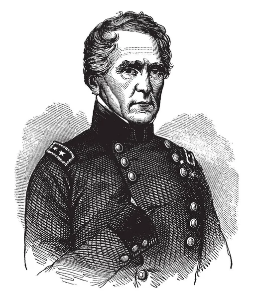 John Ellis Wool 1784 1869 Bir Subay Birleşik Devletler Ordusu — Stok Vektör