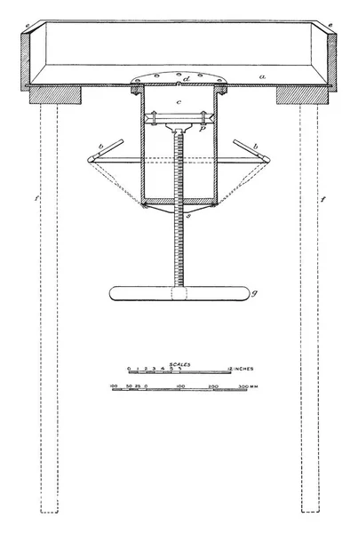 Illustration Represents Intrusion Machine Principal Working Parts Apparatus Sheet Boiler — Stock Vector