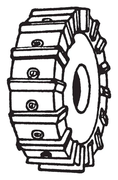 Esta Ilustración Representa Surface Mill Dibujo Línea Vintage Ilustración Grabado — Archivo Imágenes Vectoriales