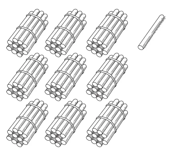 Deze Tellen Kaart Heeft Stick Kunst Daarop Sticks Illustratie Kaart — Stockvector