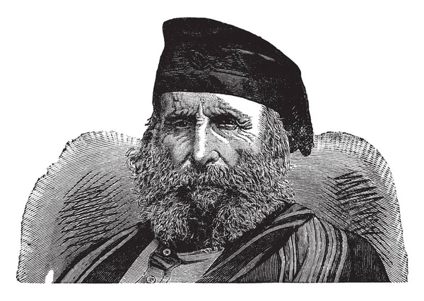 Giuseppe Garibaldi 1807 1882 Italian General Politician Nationalist Who Played — Stock Vector