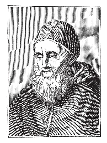 Papež Julius 1443 1513 Byl Papežem Roku 1503 1513 Vintage — Stockový vektor
