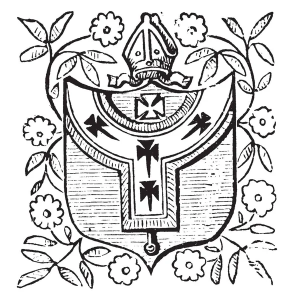 Ramiona Canterbury Jest Poprzedzają Przerwa Między Rzymem Kościoła Anglii Średniowieczne — Wektor stockowy