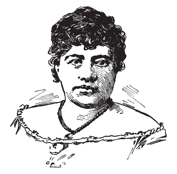 Kamekha 릴리우오칼라니 1838 1917 그녀는 하와이의 빈티지 그림의 마지막 군주는 — 스톡 벡터
