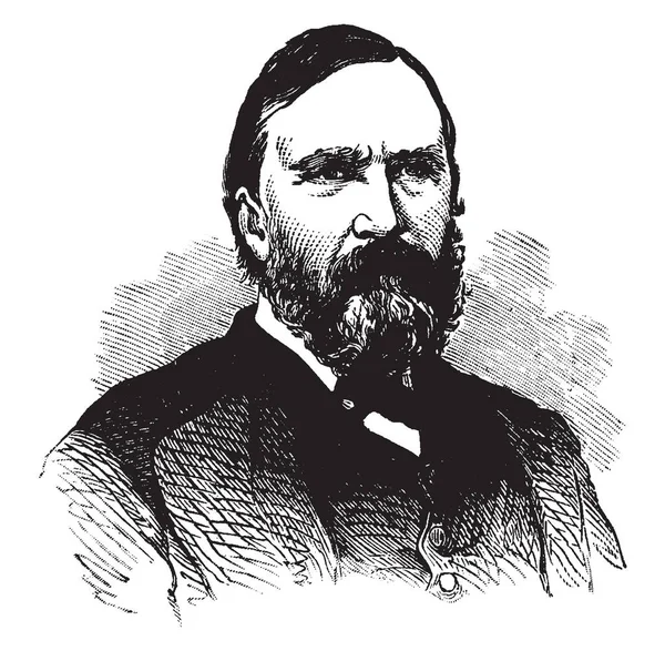 James Longstreet 1821 1904 Dia Adalah Salah Satu Konfederasi Jenderal - Stok Vektor