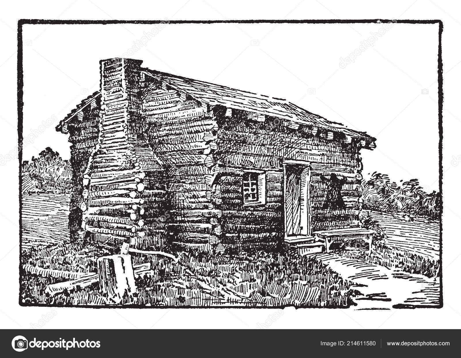 Log Cabin Kentucky Abraham Lincoln Born Very Old House Which