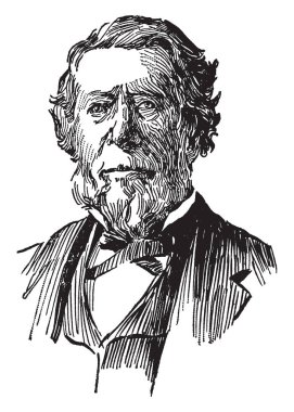 Hamilton, 1808-1893, o balıktı bir devlet adamı, siyasetçi, New York, Amerika Birleşik Devletleri Senatör ve Amerika Birleşik Devletleri Dışişleri Bakanı, vintage çizgi çizme veya oyma illüstrasyon on altıncı Valisi