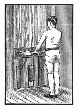 Onun formicary, vintage çizgi çizme veya oyma illüstrasyon başlatırken Kraliçe tarafından atılmış Dünya'nın küçük bir höyük olan ant Hill sahne 1.