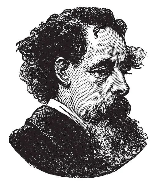 Charles Dickens 1812 1870 Bir Ngiliz Yazar Sosyal Eleştirmen Victoria — Stok Vektör