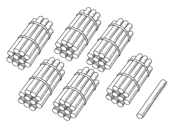 Questa Scheda Conteggio Stick Art Esso Illustrazione Bastoni Sulla Scheda — Vettoriale Stock