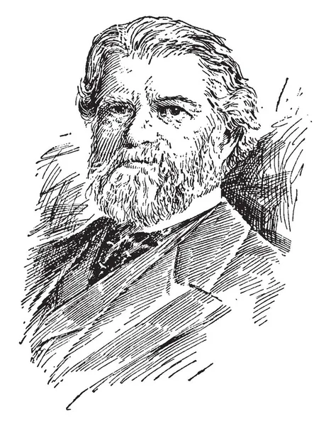 Simon Newcomb 1835 1909 Era Astronomo Canadese Matematico Applicato Matematico — Vettoriale Stock