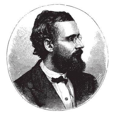 William T. Harris, 1835-1909, o bir Amerikan eğitimci, filozof ve kimyacı, vintage çizgi çizme veya oyma illüstrasyon yapıldı.