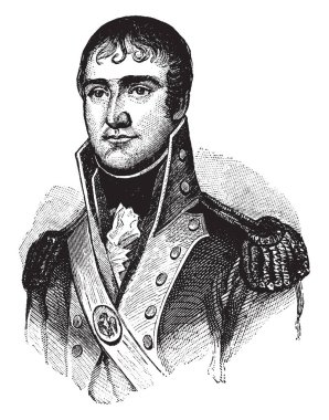 William Charles Cole Claiborne, 1773-1817, o Amerika Birleşik Devletleri politikacı ve Louisiana, vintage çizgi çizme veya oyma illüstrasyon ilk sigara Sömürge valisi oldu