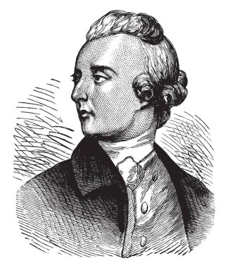 Binbaşı John Dyke Acland, 1746-1778, o İngiliz askeri subay, vintage çizgi çizme veya oyma illüstrasyon yapıldı.