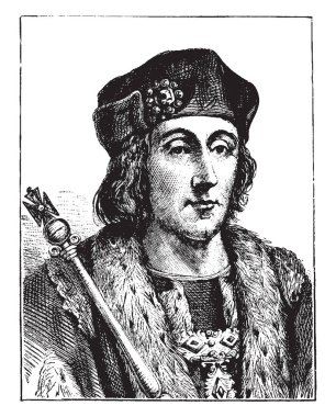 Henry VII İngiltere, 1457-1509, o 1509 1485 İngiltere Kral ve Tudor House, vintage çizgi çizme veya illüstrasyon oyma ilk hükümdarı oldu